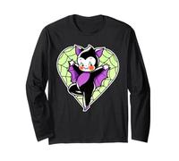 Kewpie Baby Vampire Bat Spiderweb Heart Long Sleeve T-Shirt