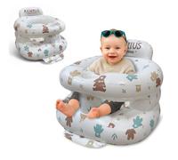 KEWRIUS Inflatable Baby Seat with Soft Safety Barrier, Blow Up Baby Chair with Built in Pump for Babies