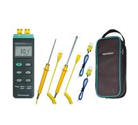 Kewtech L8 Legionella Kit - Dual Channel Thermometer with Surface & Liquid Probes, K-Type Thermocouples, Carry Bag - Professional Water Testing Kit for Legionella Control