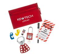 Kewtech LK20 Industrial Lock Off Kit Complete Electrical Lockout Tagout Set for MCBs, Rotary Switches & Breakers with Padlock, Hasp, Warning Tag & Storage Bag