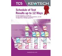 Kewtech TC5 Schedule of Test Results up to 12 ways
