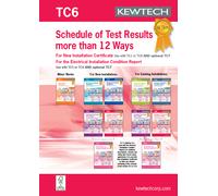 Kewtech TC6 Schedule of Test Results Upto 36 Ways (3 Phase)