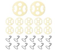 Kewucn 24PCS Car Seat Cover Plum Plate Metal Hooks, 12PCS Metal Hooks Set Locking Clip & 12PCS Plastic Auto Seat Covers Chucks, Plastic Fastener Fit Replacement Accessories for Car Seat (Beige)