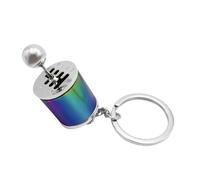Kewucn Car Shifter Gear Keychain, Creative 6 Speed Manual Transmission Shift Lever Keyring, Auto Gearbox Shifter Key Chain (Colorful)