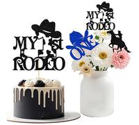 KEWUFD 12PCS Cowboy 1st Birthday Centerpiece Sticks Baby Shower My 1st Rodeo First Birthday Party Decorations Cowboy Theme 1st Birthday Table Centerpieces Party Supplies