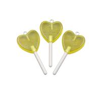 KEXIAO - 3 pieces round star heart shape pendant coated with sturdy resin materials for daily and casual wear, 2.1x4.5cm, Resin