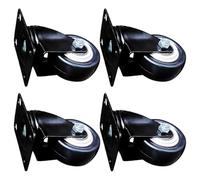KEXIAO 4Pcs Universals Swivels Casters 360 Swivels PU Roller Heavy Duty Furniture Wheel Casters Quiet Trolley Wheels