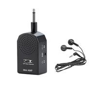 KEXIAO Compact Black Guitar Amplifier Light Weight Portable Guitar Headphone Amps with Big Speakers Electric Guitars Accessory