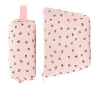 KEXIAO - Corduroy Makeup Bag Cosmetic Bag Travel Toiletry Bag Pencil Case Storage Organizer Zipper, pink, as show