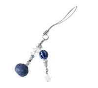 KEXIAO Handmade Blueberry Beaded Keychain for Phone Camera Strap Lightweight Alloy Charm with for Women Girls