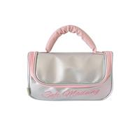 KEXIAO Large Capacity Cosmetic Organized with Bows Design PU Handbag for Travel Toiletry Storage and Portable Makeup Bag