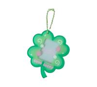 KEXIAO Lucky Clovers Acrylic Photo Card Holder Pendant Korea Styles Protective Case Keychain for 1 Inch Idol Photos
