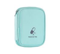 KEXIAO - Portable Mini First Aid Bag Empty Small Size Travel Pockets Zipper Handy Pill Pocket for Travel and Home Use, green, as show