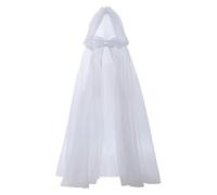 KEXIAO Seethrough Sheer Hooded Capes Ponchos Shawl Breathable Polyester Long Cloak for Outdoor Wedding Beach Event Gathering