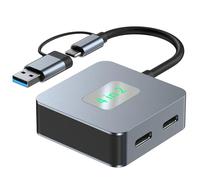 KEXIAO USB C hubs with 2 USB 3.0 ports + 2 Type-C ports deliver fast data transfer up to 10Gbps for various devices