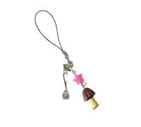 KEXIAO Vintage Mushroom Keychain Fashion Phone Pendant Hanging Ornament for Fashion Enthusiasts and Retro Styles Followers