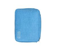KEXIAO - Waterproof digital storage bag for headphone cables, charging cables and data lines with shockproof protections, blue, 27x20x9cm