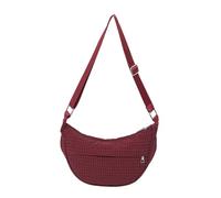 KEXIAO Women Dumplings Bag Plaids Shoulder Bag Retro Crossbody Bag Shopping Bag Large Capacity Messengers Bag for Everyday, Red, 35x15x9x30cm