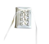 KEXIAO - Women Wallet Short Card Holder PU Leather Korean Style Coin Purse Silver, beige, 8.5x10.5cm