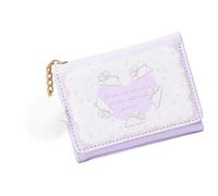 KEXIAO Women Wallet with Card Holder Short Purse PU Leather Wallet Korean Styles Change Purse Cartoon Rabbits Wallet Coin Purse, Purple, 10.5x5.8cm