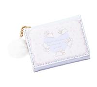 KEXIAO Women Wallet with Card Holder Short Purse PU Leather Wallet Korean Styles Change Purse Cartoon Rabbits Wallet Coin Purse, Blue, 10.5x5.8cm