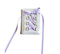 KEXIAO Women Wallet with Card Holder Short Purse PU Leather Wallet Korean Styles Change Purse Silver Wallet Fashion Coin Purse, Purple, 8.5x10.5cm