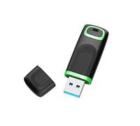 Kexin 128GB USB 3.0 Flash Drive - Cap Design Mini Data Storage Stick - Fast Speed USB Drive for PC, Laptop, Tablet, Macbook, Car, TV (Black, Green)