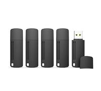 KEXIN 5 Pack 32GB USB Flash Drive - Mini USB 2.0 Memory Stick With Cap Design for Computer, TV, Car - Black