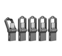 KEXIN USB-C Flash Drive 64GB Pack of 5 - USB 3.0 Type-C Memory Stick for PC, Mobile Phone & Car