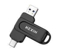 KEXIN USB C Stick 32GB USB 3.0 OTG, up to 100MB/s, Dual USB Type-C & USB-A Ports, Memory Stick for Mobile Phone, iPhone 15/16/17, Tablet, Car, PC