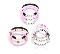 Kexinmierxi 9Pcs for Korea-pop Merch Bracelet Inspired Bracelets, Stackable Stretch Friendship Beaded Bracelets for Women, Girls Friendship Accessories Collection with Charm Designs