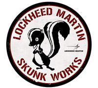 Kexle Lockheed Martin Skunk Works Round Retro Metal Signs for Wall Art Decoration 12 x 12 Inches