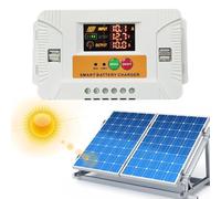 Kexpery 12V 24V adaptive solar controller with LED display for domestic and exterior energy systems
