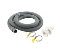Kexpery Bilge Pump Hose Installation Kit PVC Flexible Bilge Pump Hose Installation Kit with 2 Clamps Thru-Hull Fitting for Boats