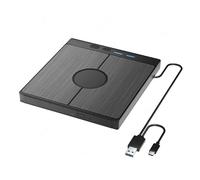 Kexpery External CD/DVD Player 7 in 1 DVD Player with 2 USB Ports/Type-C CD/DVD Writer Portable USB 3.0 1 Slots for TF/SD Card CD/DVD Disc Player Writer Writer