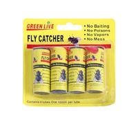 Kexpery Fly Paper Strong Adhesive Sticky Fruit Fly Trap Double Sided Fly Trap Paper Strip Drosophila Pest Insect Flies Catcher Strips for Indoor Outdoor Garden House Greenhouse Home (Yellow)