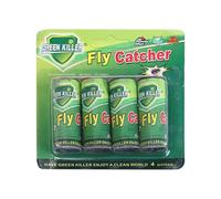 Kexpery Fly Strips Strong Adhesive Sticky Fruit Fly Trap Double Sided Fly Trap Paper Strip Drosophila Pest Insect Flies Catcher Strips for Indoor Outdoor Garden House Greenhouse Home (Green)