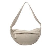 Kexpery half-moon shaped shoulder bag for women elegant half-moon shaped shoulder bag with adjustable strap solid color handbag for daily use a, white, 7.48x5.12x1.97inch
