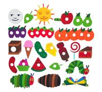 Kexpery Hungry Toy Hungry Performance Props Felt English Picture Books Teaching Aids Interactive Teaching Very Hungry Activity Toy Preschool Arts and Crafts fo