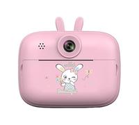 Kexpery Kids Thermal Print Camera Cartoon Instant Photo Printing Camera Portable Kids Instant Print Camera for Birthday Gifts (Pink)