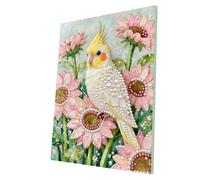 Kexpery Kit d'art en perles DIY 30x40cm avec Cadre, peinture perles et gemmes, décoration murale Maison, activité Pour adultes débutants