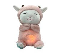 Kexpery Little Lamb Baby Sound Machine with Music Lights Rhythmic Breathing Motion Sleeping Music Toy Plush Stuffed Animal for Newborn Infants (Pink)