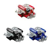 Kexpery Make your own miniature petrol V8 engine with this durable and realistic modeling kit for decoration and collection