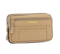 Kexpery Men's Size Pouch Multi-Compartment Mobile Phone Handbag Portable Mini Pouch Canvas Hiking Cycling Tools, khaki, 200.00x140.00x30.00mm, Sports