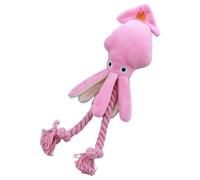 Kexpery Octopus Shaped Pet Dog Plush Molar Training Squeaky Animal Shape Interactive Cotton Rope Toy Interactive Plaything Dog Accessories