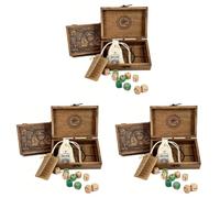 Kexpery Oracle Dice set divination wood engraved box 10 pieces Toys