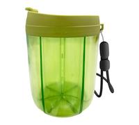 Kexpery Organizer in cup bottle 6 transparent and visible compartments with cord for vitamins compact and storage