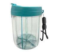 Kexpery Organizer in cup bottle 6 transparent and visible compartments with cord for vitamins compact and storage