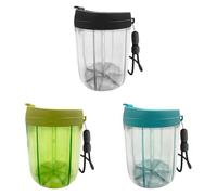 Kexpery Organizer in cup bottle 6 transparent and visible compartments with cord for vitamins compact and storage