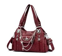 Kexpery PU Leather Large Capacity Crossbody Bag Y2k Messenger Bag with Adjustable Strap for Women Ladies Wor